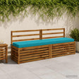 Vidaxl bankkussen soest 100% polyester turquoise 200 x 40 x 8 cm