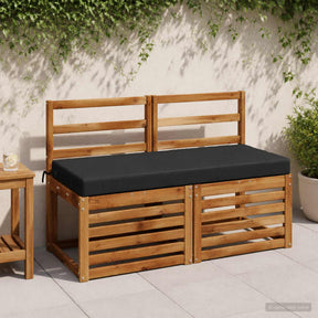 Vidaxl bankkussen soest 100% polyester zwart 110 x 50 x 8 cm