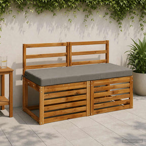 Vidaxl bankkussen soest 100% polyester grijs 110 x 50 x 8 cm