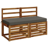 Vidaxl bankkussen soest 100% polyester grijs 110 x 50 x 8 cm