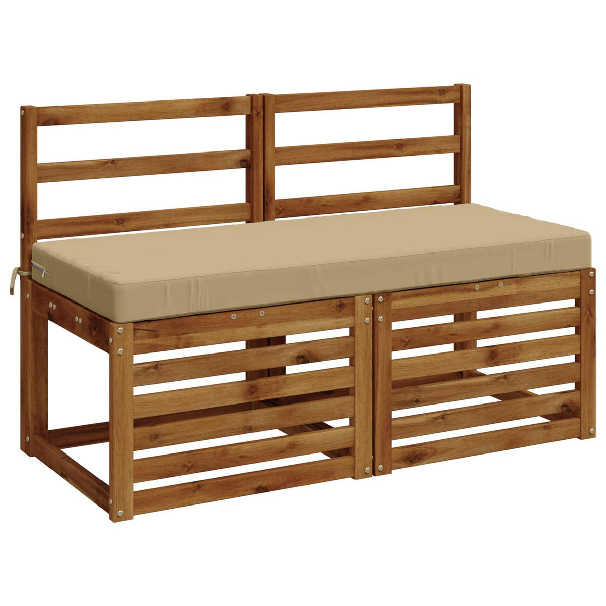 Vidaxl 2-delige bankkussens soest 2 st 100% polyester beige