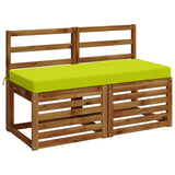 Vidaxl 2-delige bankkussens soest 100% polyester helder groen