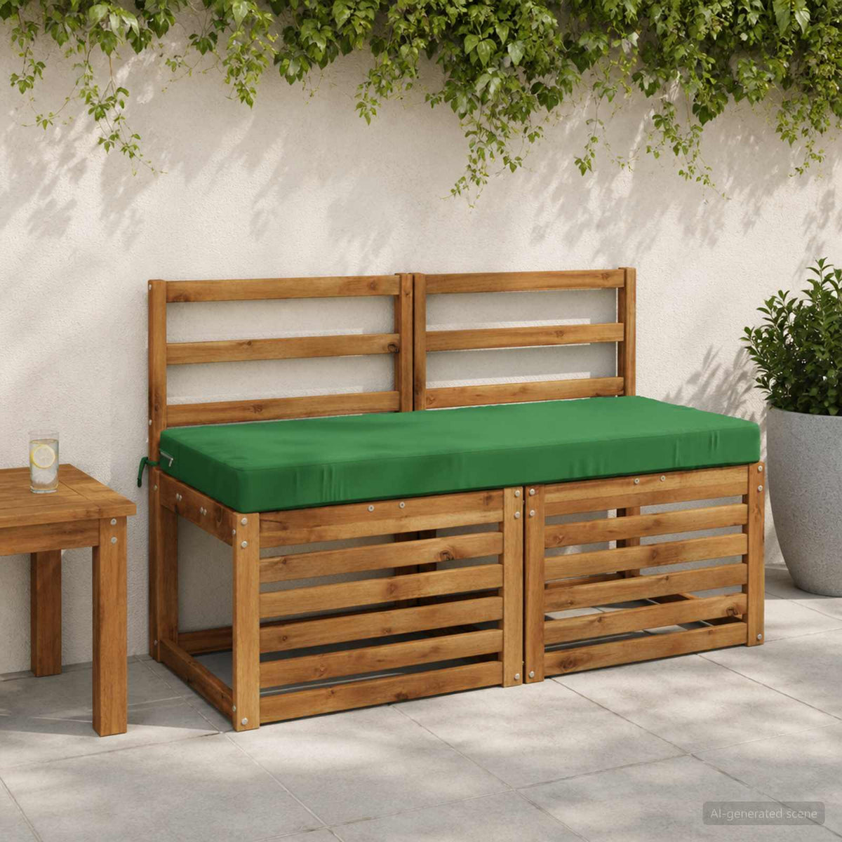 Vidaxl bankkussen soest 100% polyester groen 110 x 50 x 8 cm