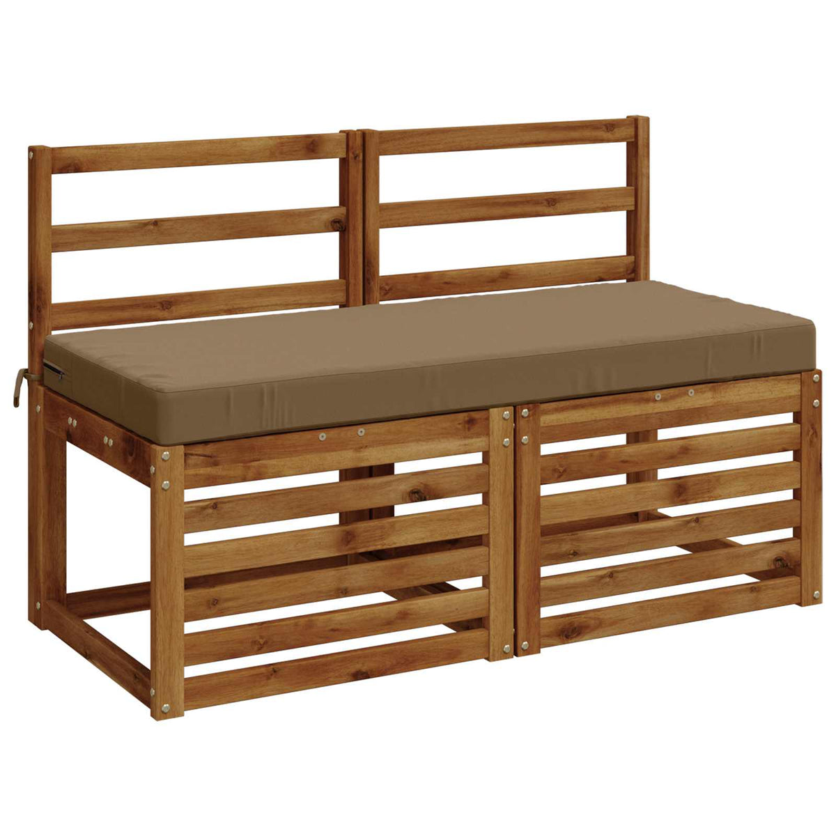 Vidaxl 2-delige bankkussens soest 2 st 100% polyester taupe