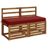 Vidaxl bankkussen soest 100% polyester wijnrood 120 x 50 x 8 cm