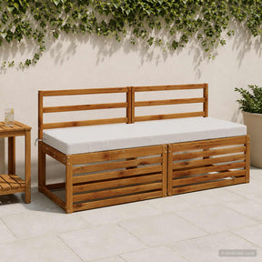 Vidaxl bankkussen soest 100% polyester wit 140 x 50 x 8 cm
