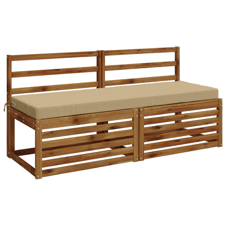 Vidaxl 2-delige bankkussens soest 2 st 100% polyester beige