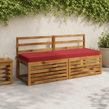 Vidaxl bankkussen soest 100% polyester wijnrood 140 x 50 x 8 cm