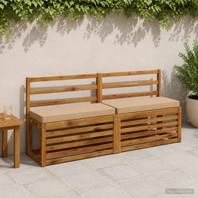 Vidaxl 1-delig bankkussen vught 100% polyester zand 60 x 30 x 5 cm