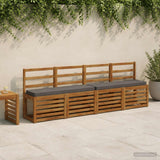 Vidaxl 1-delig bankkussen vught 100% polyester grijs 100 x 30 x 5 cm