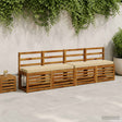 Vidaxl 1-delig bankkussen vught 100% polyester beige 100 x 30 x 5 cm