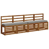 Vidaxl 1-delig bankkussen vught 100% polyester grijs 110 x 30 x 5 cm