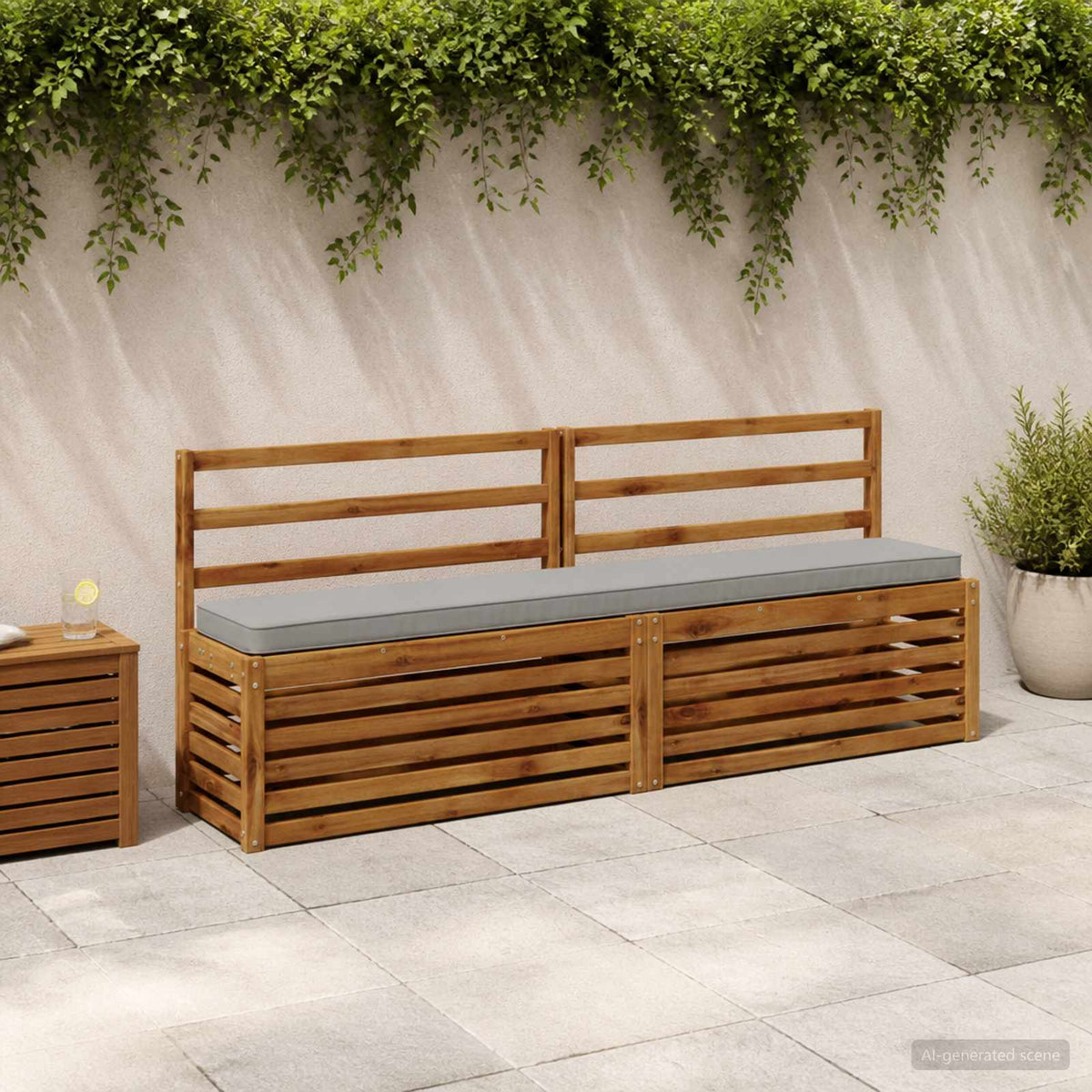 Vidaxl 1-delig bankkussen vught 100% polyester grijs 170 x 30 x 5 cm