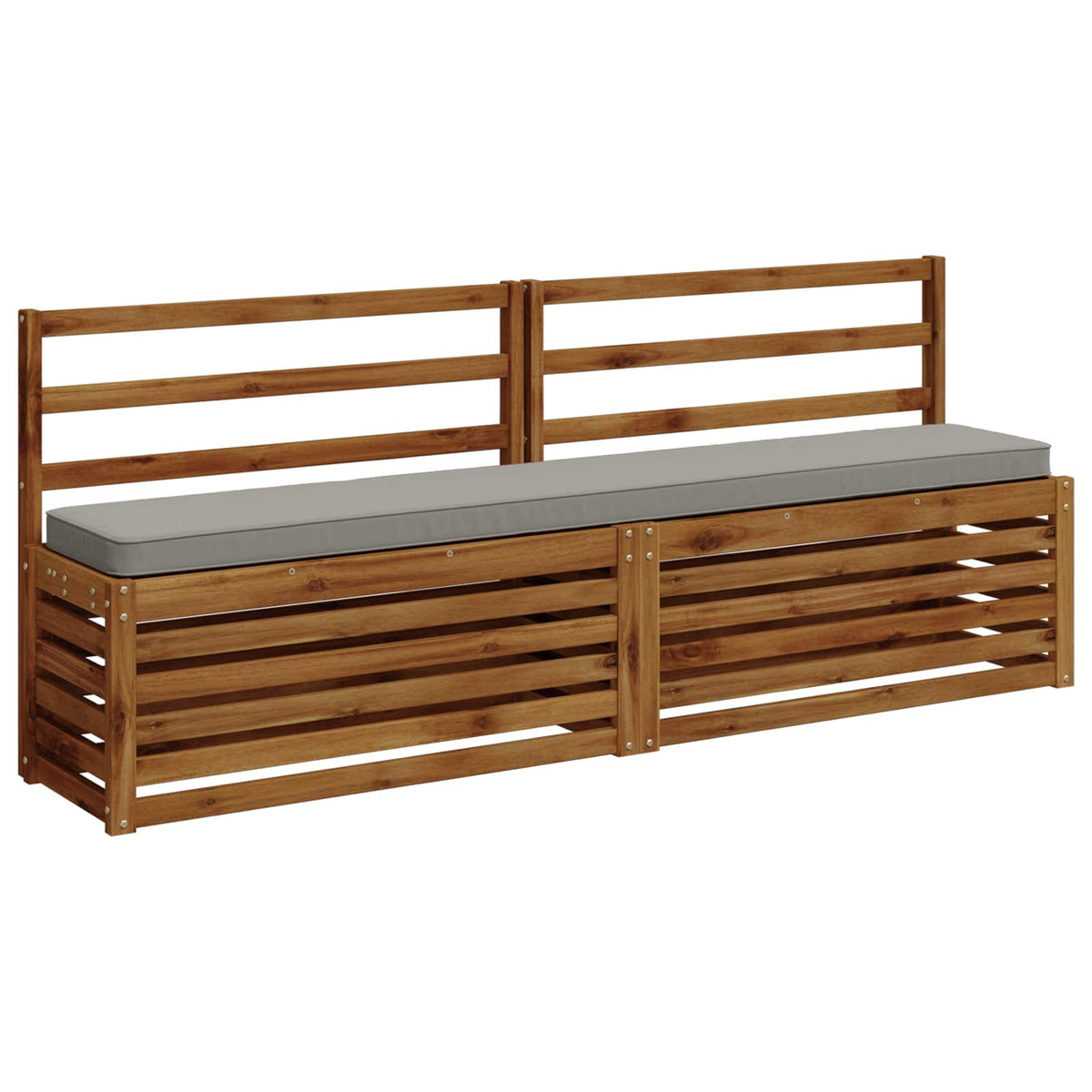 Vidaxl 1-delig bankkussen vught 100% polyester grijs 170 x 30 x 5 cm