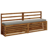 Vidaxl 1-delig bankkussen vught 100% polyester grijs 170 x 30 x 5 cm