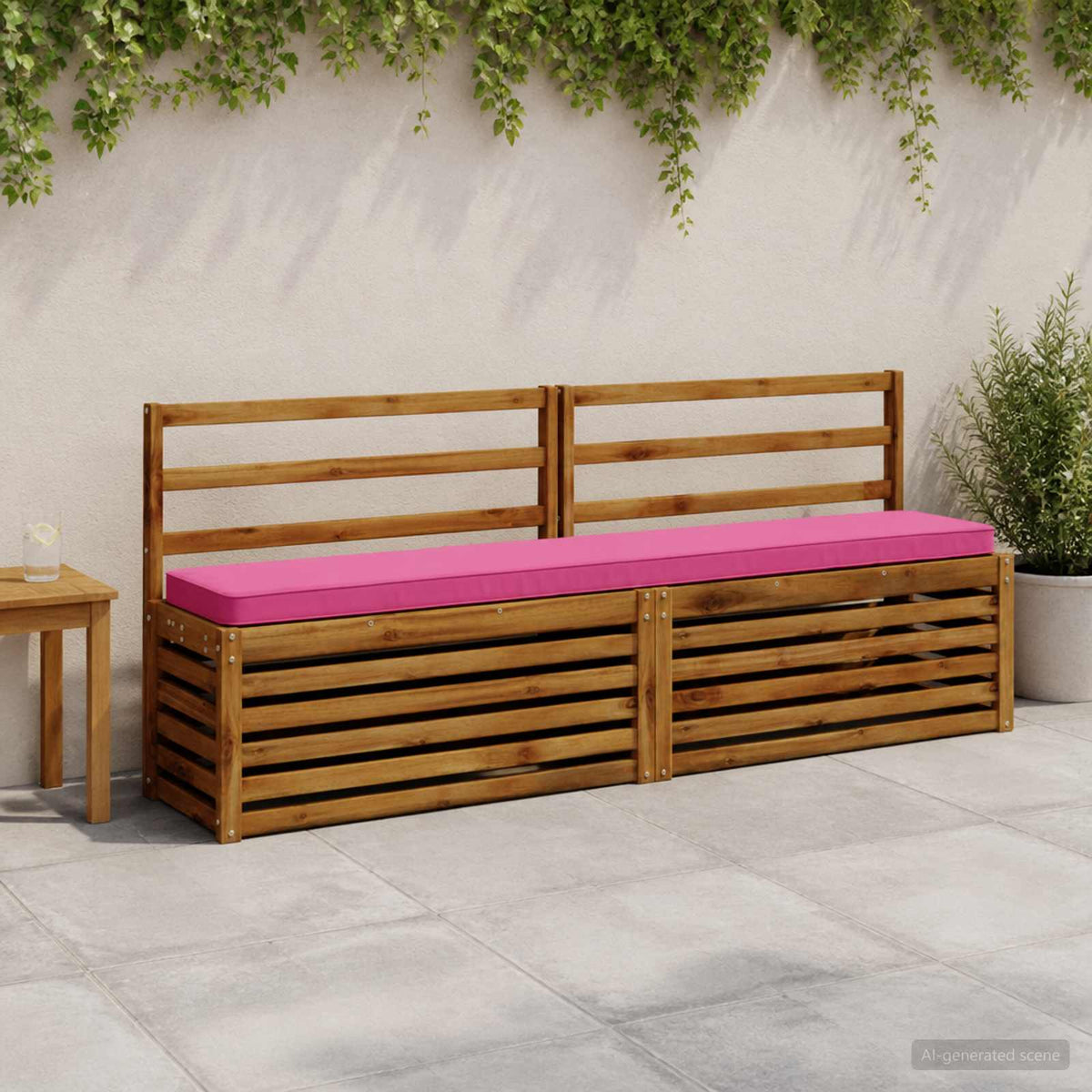Vidaxl 1-delig bankkussen vught 100% polyester roze 170 x 30 x 5 cm