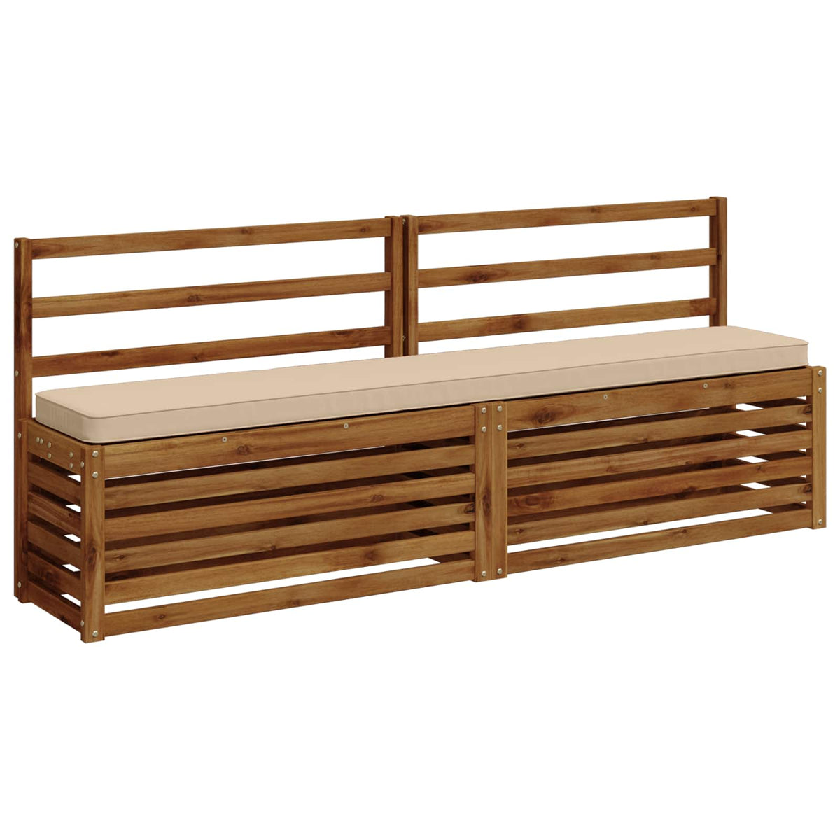 Vidaxl 1-delig bankkussen vught 100% polyester crèmekleurig