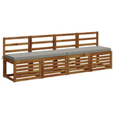 Vidaxl 1-delig bankkussen vught 100% polyester grijs 100 x 40 x 5 cm