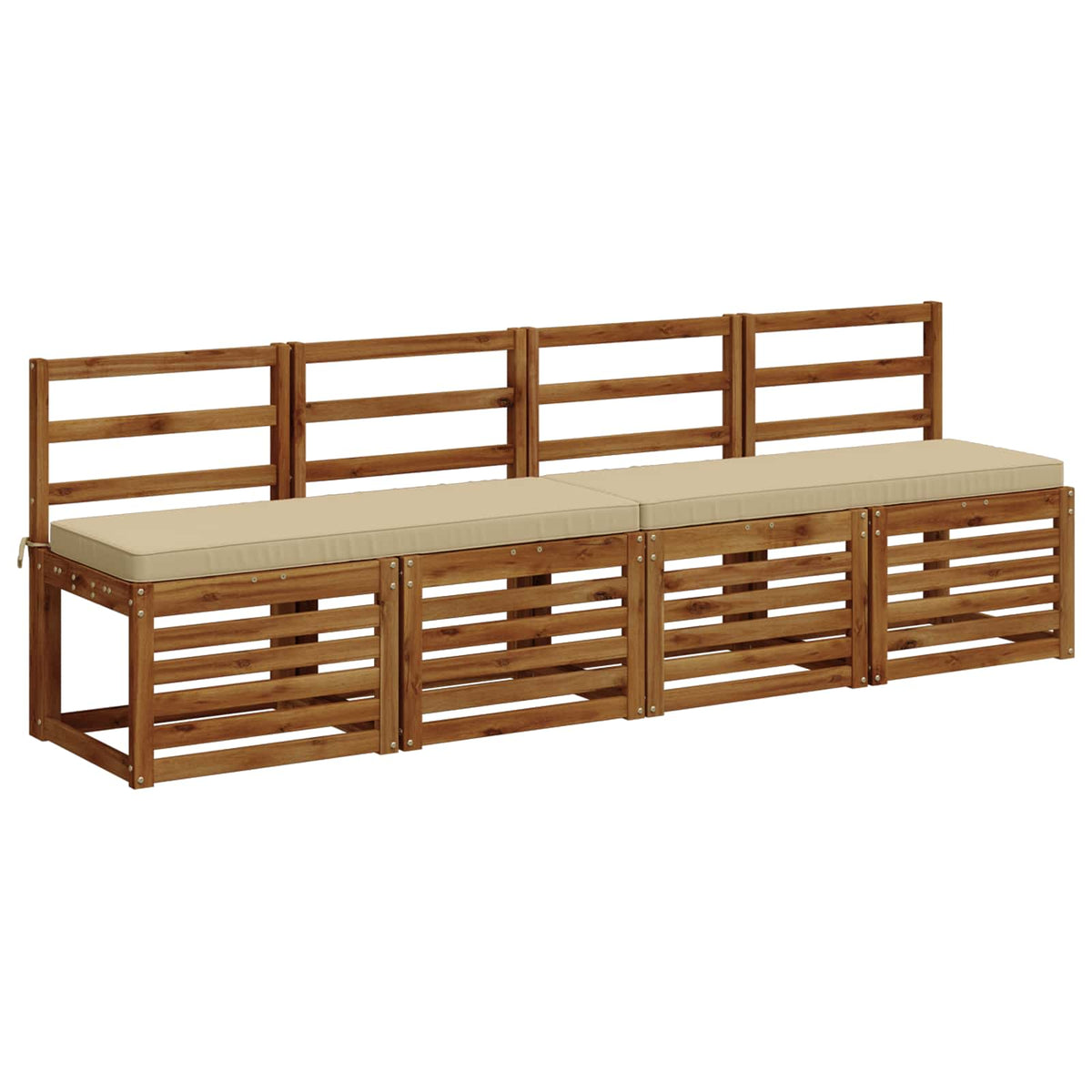 Vidaxl 2-delige bankkussens vught 2 st 100% polyester beige