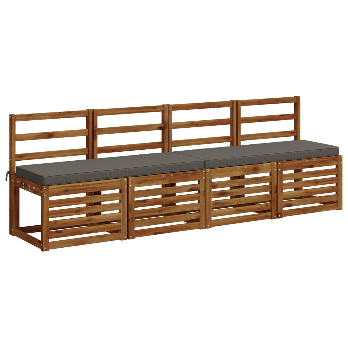 Vidaxl 1-delig bankkussen vught 100% polyester grijs 120 x 40 x 5 cm
