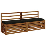 Vidaxl 1-delig bankkussen vught 100% polyester zwart 170 x 40 x 5 cm