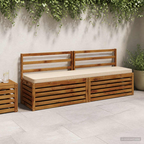 Vidaxl 1-delig bankkussen vught 100% polyester crèmekleurig