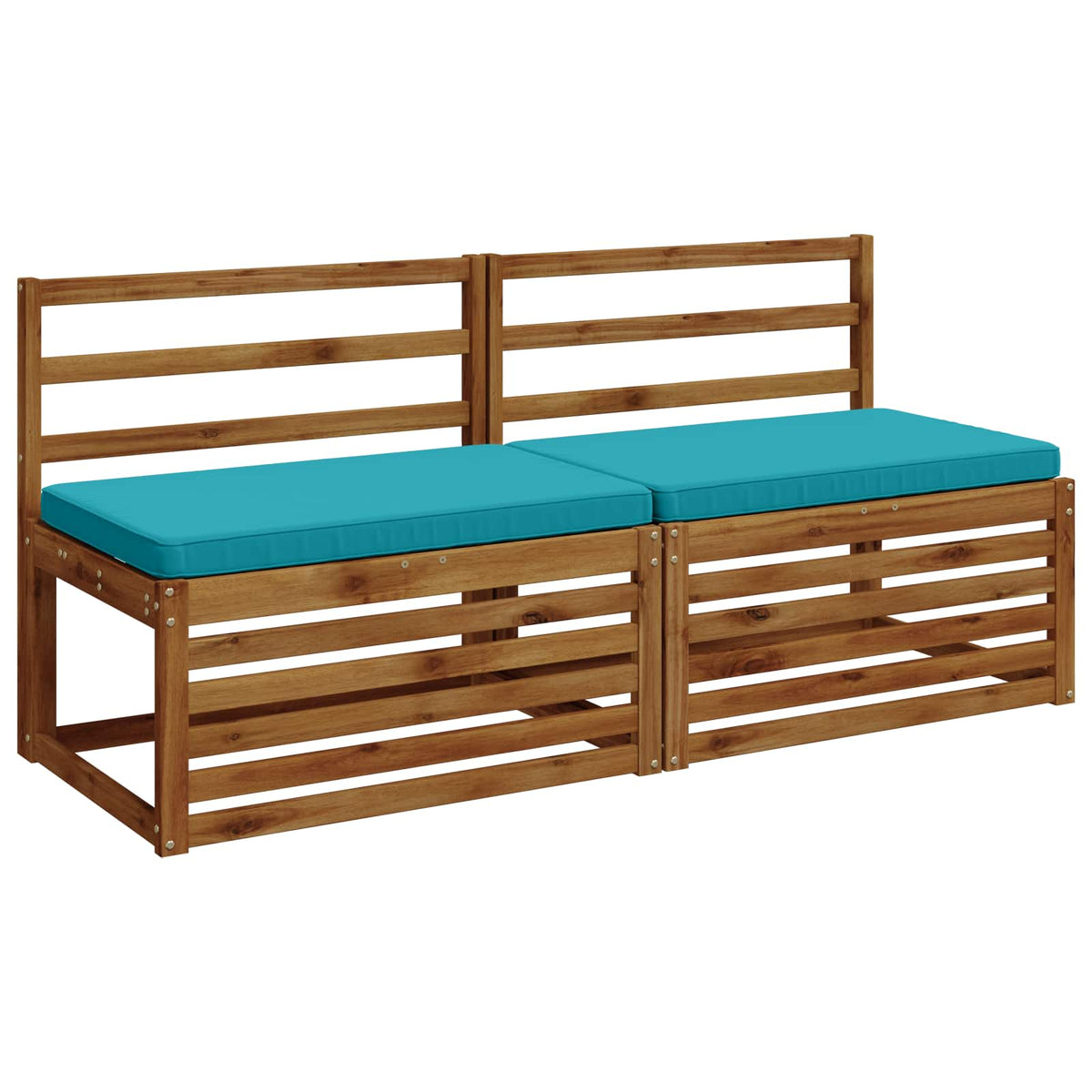 Vidaxl 2-delige bankkussens vught 2 st 100% polyester turquoise