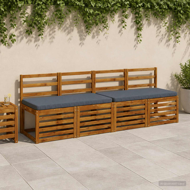 Vidaxl 1-delig bankkussen vught 100% polyester blauw 110 x 50 x 5 cm
