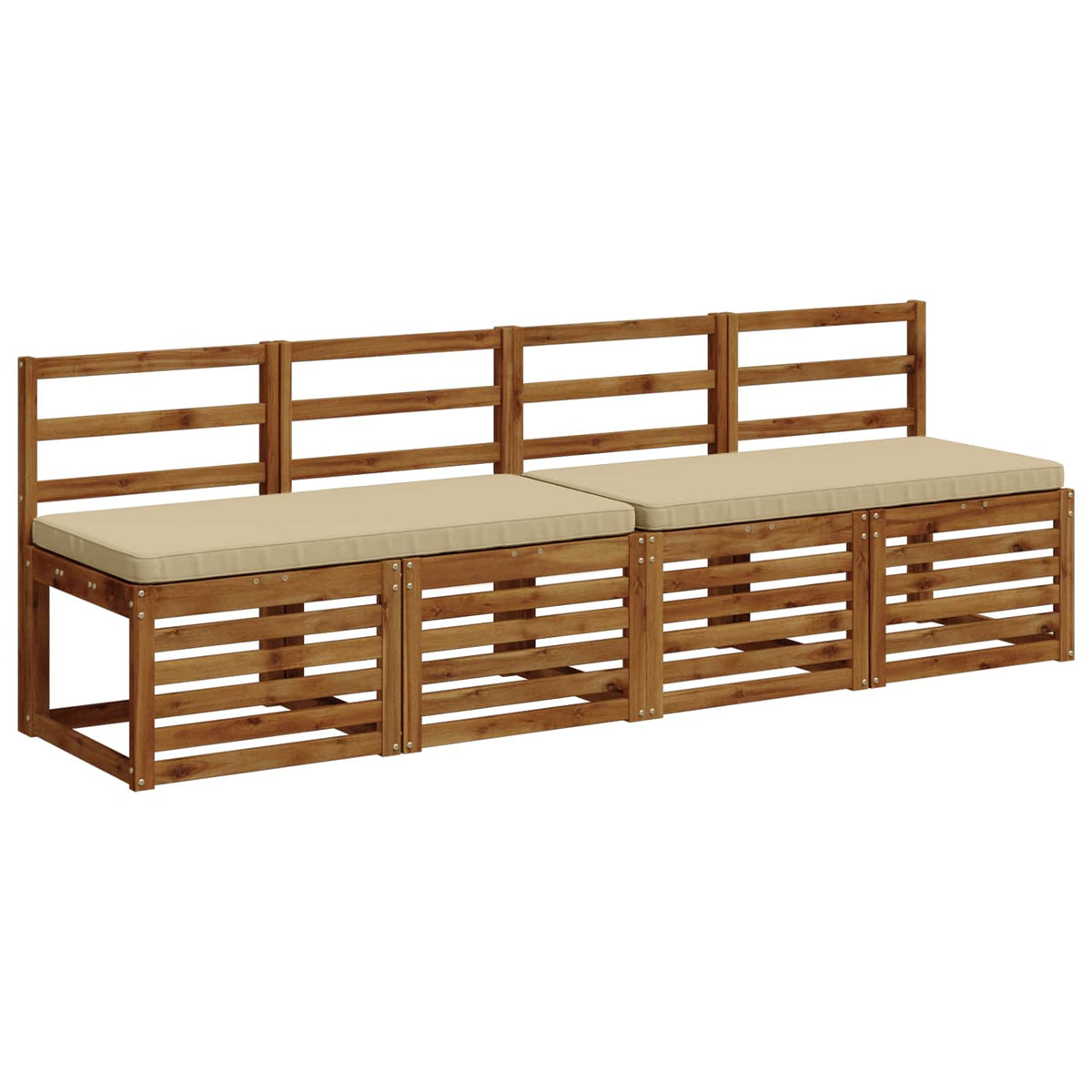 Vidaxl 2-delige bankkussens vught 2 st 100% polyester beige