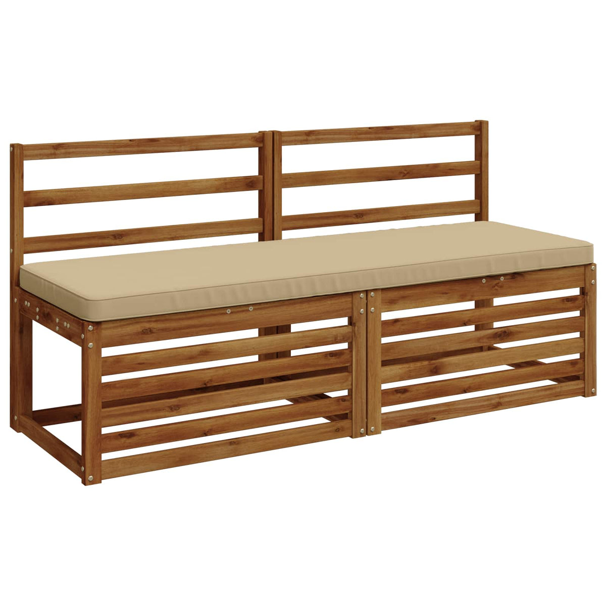 Vidaxl 1-delig bankkussen vught 100% polyester beige 160 x 50 x 5 cm