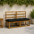 Vidaxl bankkussen vianen 100% polyester zwart 150 x 40 x 12 cm