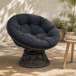 Vidaxl hangstoel kussen vianen 100% polyester donkerblauw ø 50 x 10 cm