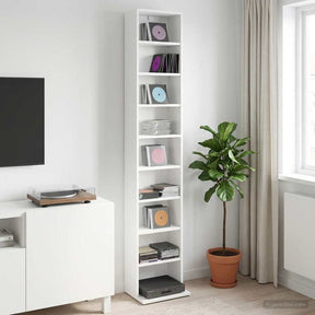 Vidaxl cd kast wit 33 x 23,5 x 175 cm bewerkt hout
