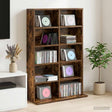 Vidaxl cd kast gerookt eiken 65 x 23,5 x 97,5 cm bewerkt hout