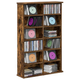 Vidaxl cd kast gerookt eiken 60 x 17 x 92 cm bewerkt hout