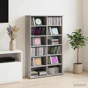 Vidaxl cd kast grijs sonoma 60 x 17 x 92 cm bewerkt hout