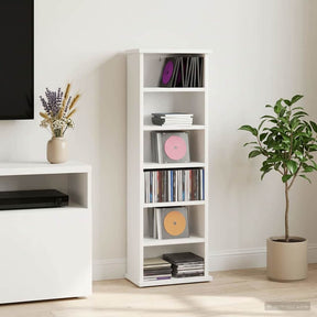 Vidaxl cd kast wit 32 x 17 x 92 cm bewerkt hout