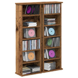 Vidaxl cd kast 2 st oud hout 60 x 17 x 92 cm bewerkt hout