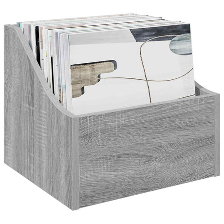Vidaxl lp recorddoos grijs sonoma 37 x 33 x 32 cm bewerkt hout