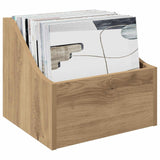 Vidaxl lp recorddoos 2 st artisanaal eiken 37 x 33 x 32 cm