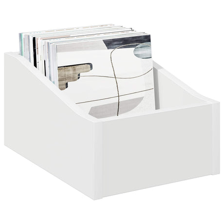 Vidaxl lp recorddoos 2 st wit 23 x 33 x 16 cm bewerkt hout