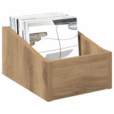 Vidaxl lp recorddoos 2 st artisanaal eiken 23 x 33 x 16 cm