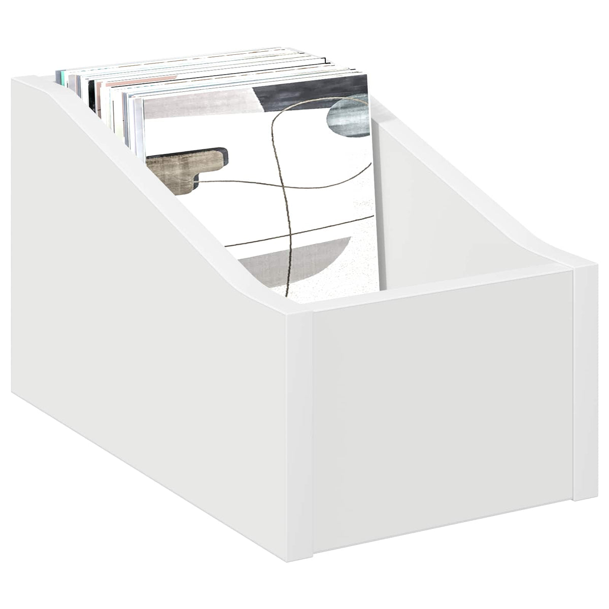 Vidaxl lp recorddoos 2 st wit 18 x 32 x 18 cm bewerkt hout