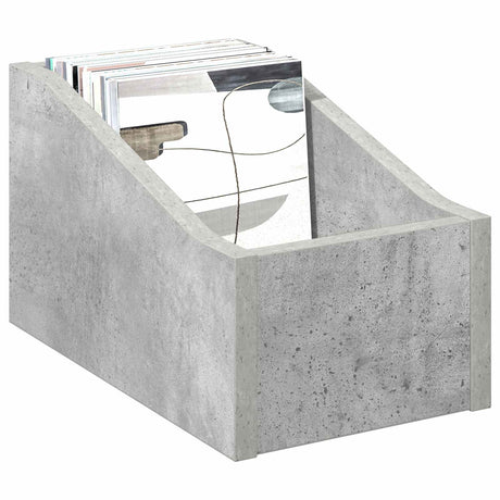Vidaxl lp recorddoos 2 st betongrijs 18 x 32 x 18 cm bewerkt hout