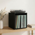 Vidaxl vinyl album doos 2 st zwart eiken 37 x 36,5 x 38 cm