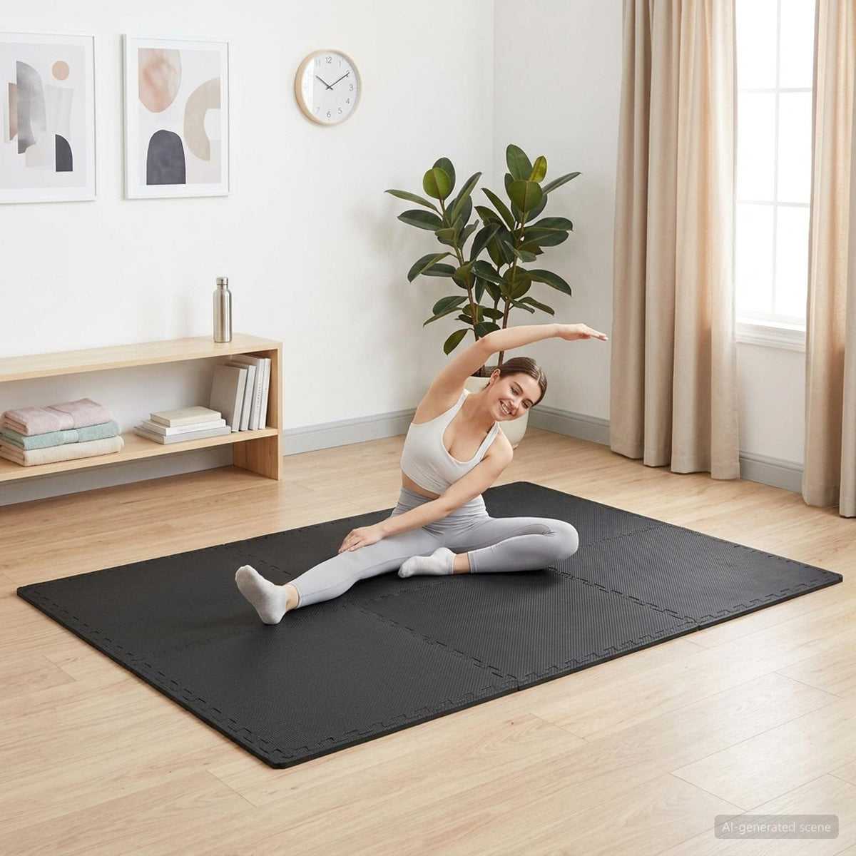 Vidaxl vloermatten 40 st zwart 14,4 m² eva schuim