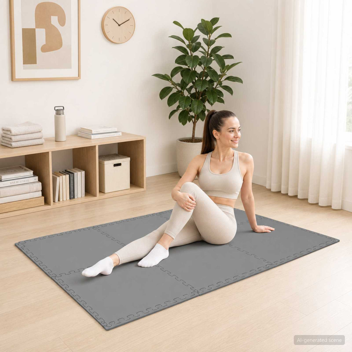 Vidaxl vloermatten 24 st grijs 8,64 m² eva schuim