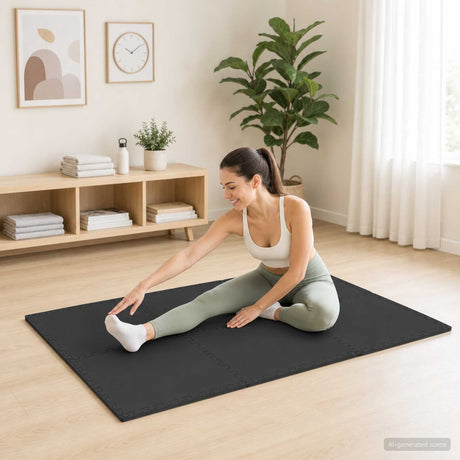 Vidaxl vloermatten 40 st zwart 14,4 m² eva schuim