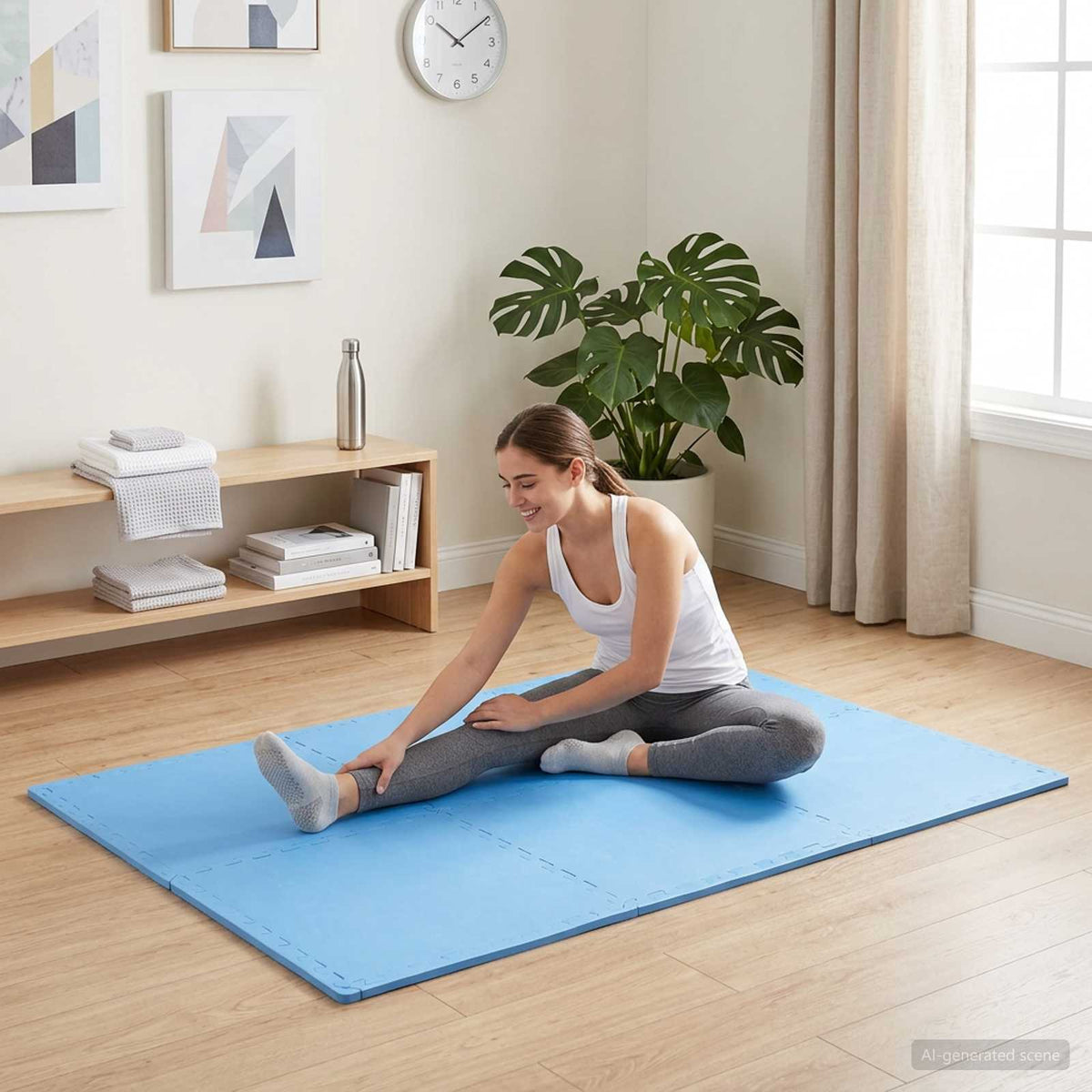 Vidaxl vloermatten 50 st blauw 18 m² eva schuim