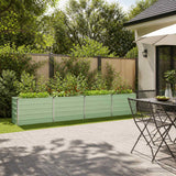 Vidaxl verhoogd tuinbed pastelgroen 320 x 40 x 55 cm koudgewalst staal